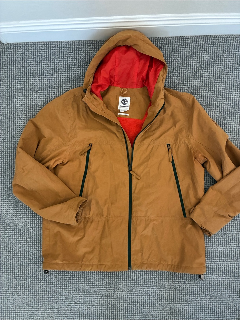 Timberland Tan Water-Resistant Hooded Men’s Jacket XXL